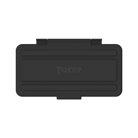 Toter Hinged Lid Trash Can Lid, Black SL000-50200